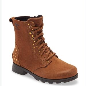 Sorel waterproof tan boots girls 5